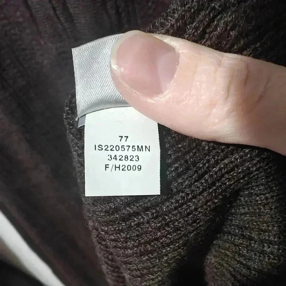 John W Nordstrom 100% Merino Wool Extra Fine NWOT Sweater Jumper 1/4 Zip Brown - Picture 5 of 6